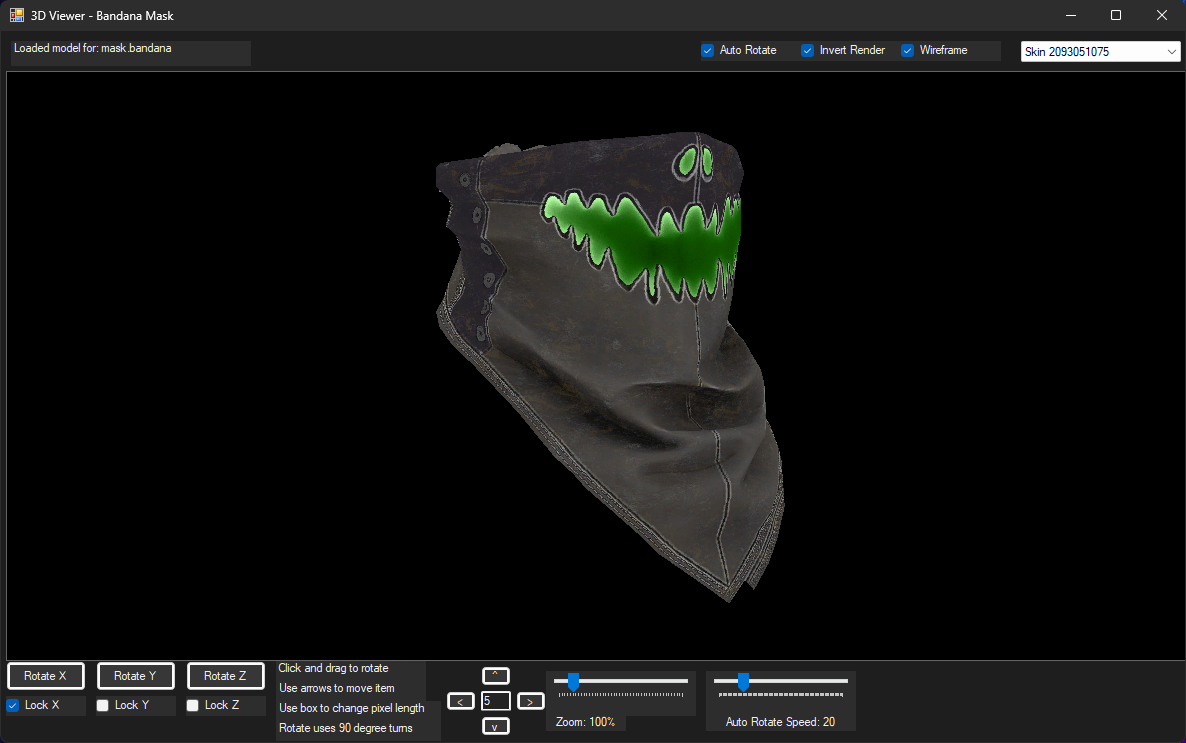 3D Item Skin Applied