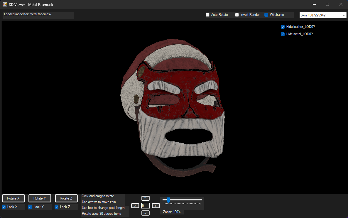 3D Item Skin Applied