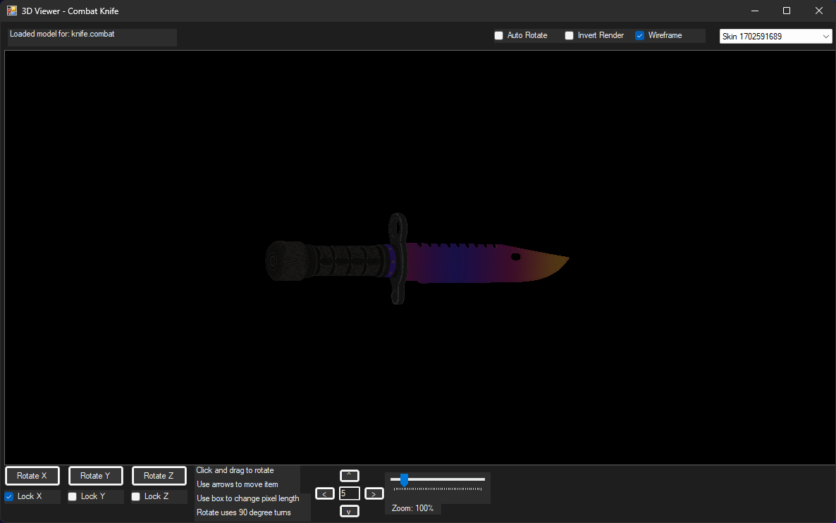 3D Item Skin Applied