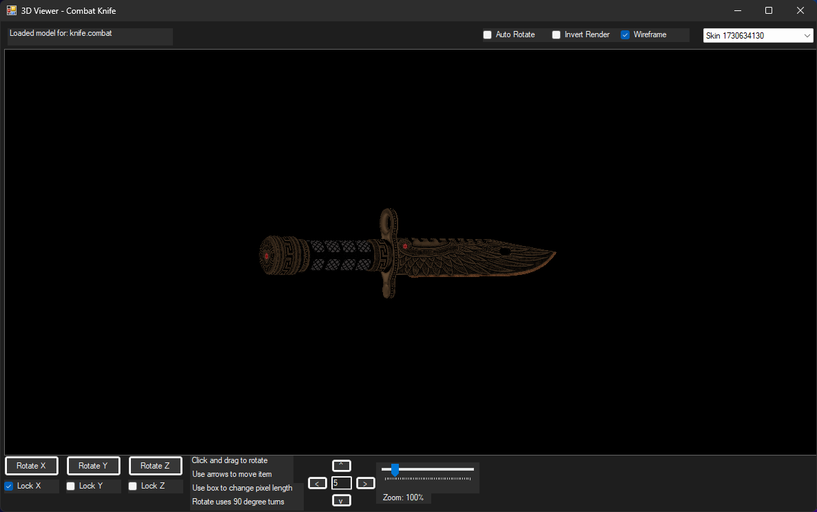 3D Item Skin Applied