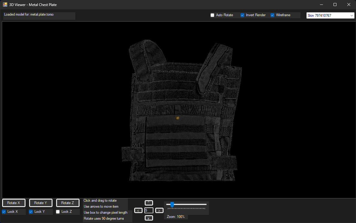 3D Item Skin Applied