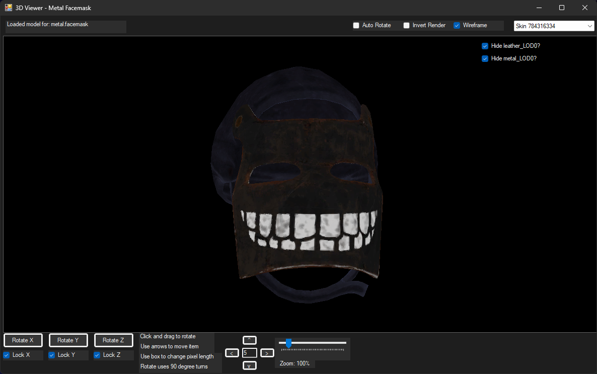 3D Item Skin Applied