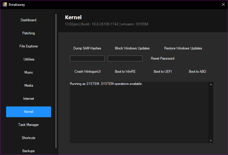 Breakaway Kernel Tab
