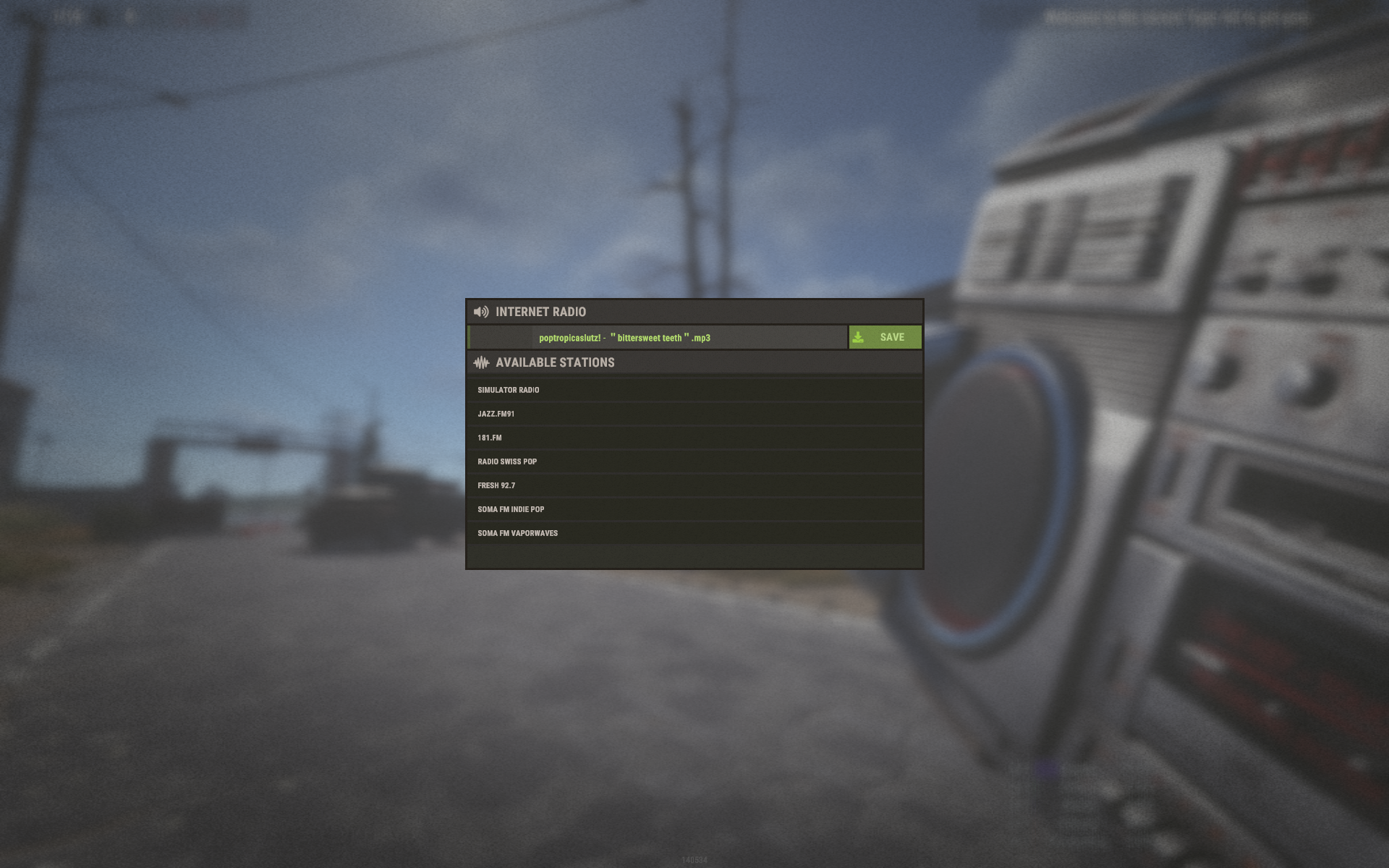 Local Media Server boombox menu