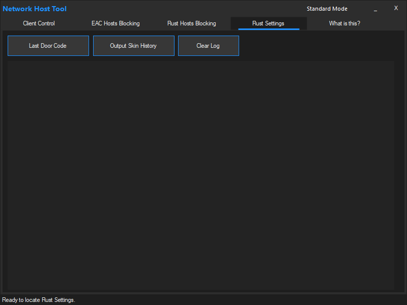 Network Tool Rust Settings Tab