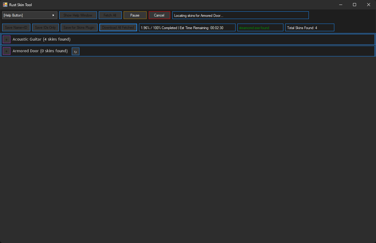 Skin Downloader Fetch All Button